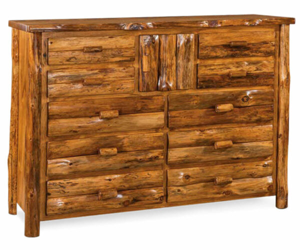 10 Drawer 1 Door Dresser - Rustic Pine