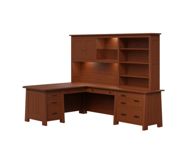 Freemont Mission Corner Desk With Hutch