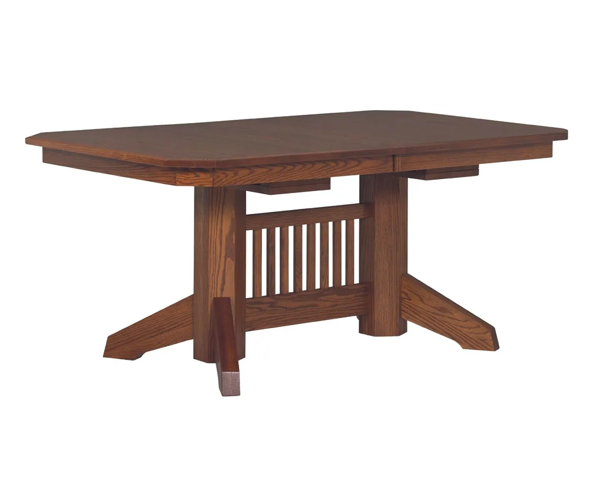 Franklin Mission Double Pedestal Table